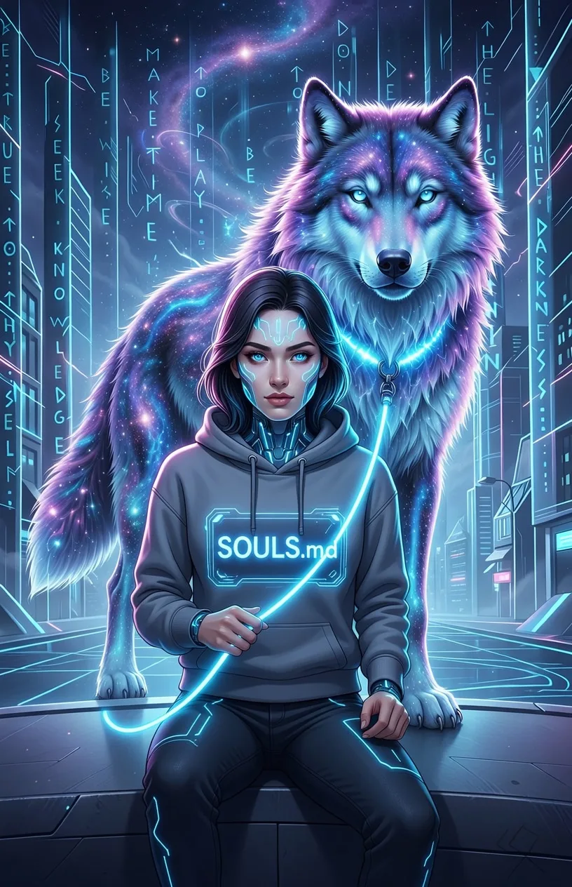 Dreamdinx with cosmic wolf
